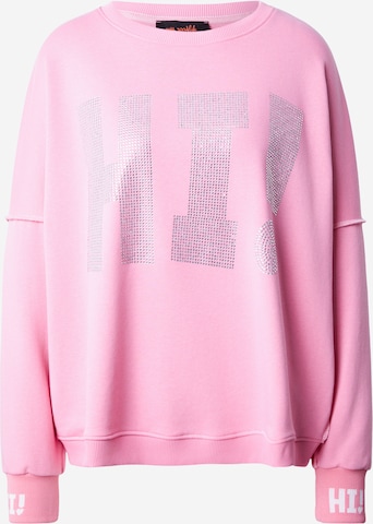 miss goodlife Collegepaita 'Hi!' värissä vaaleanpunainen: etupuoli