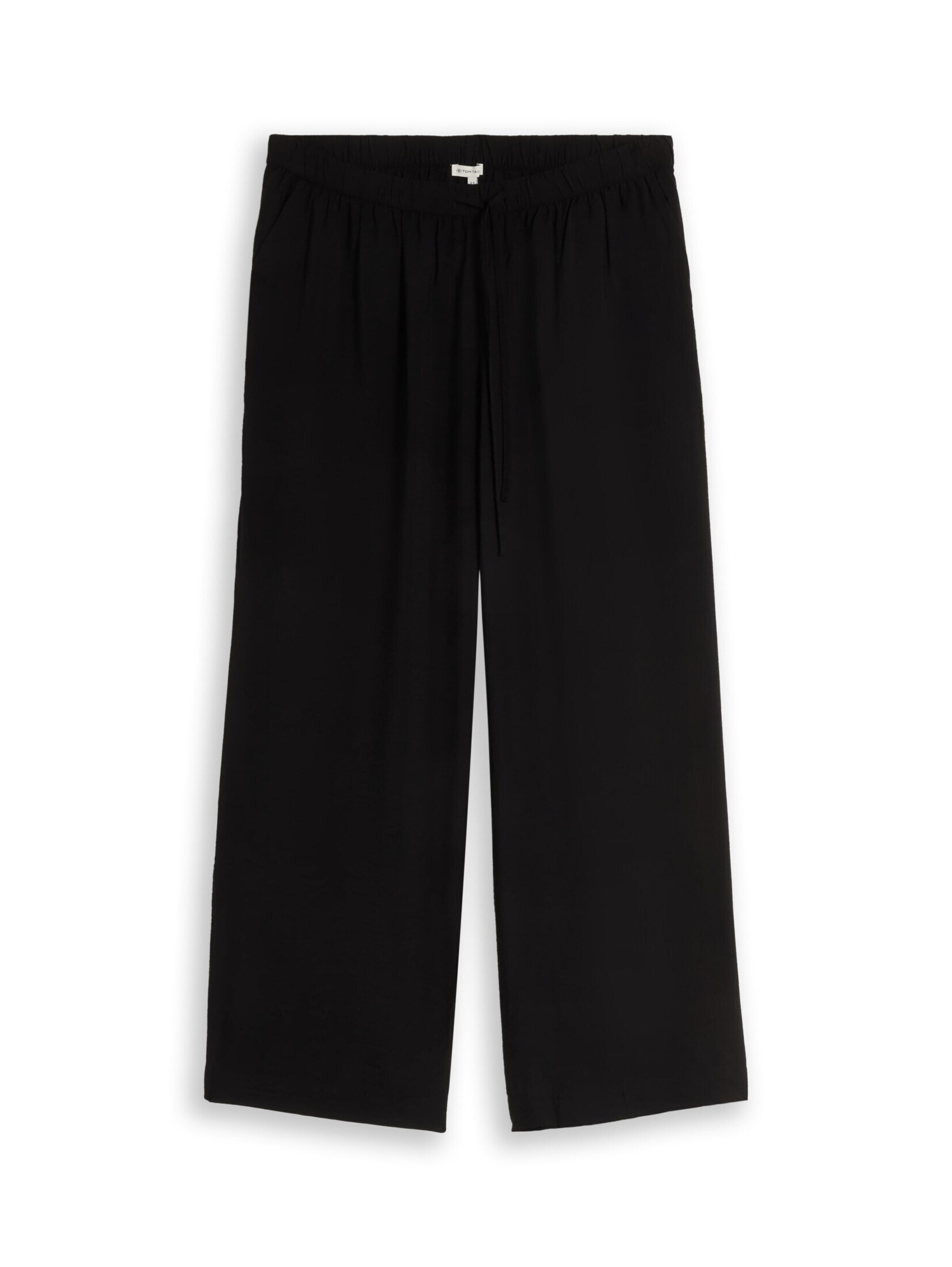Tom Tailor Women + Wide leg Trousers in Black: front