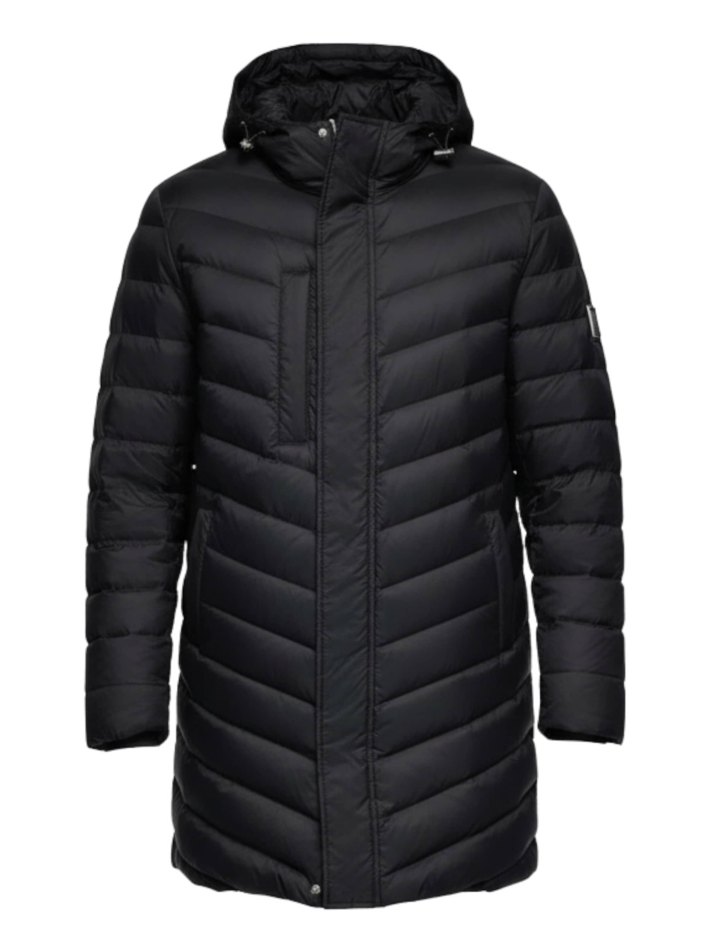 Ombre Winter Jacket in Black: front