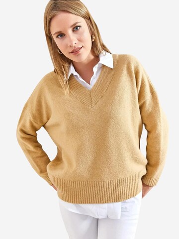 Bianco Lucci Sweater in Brown