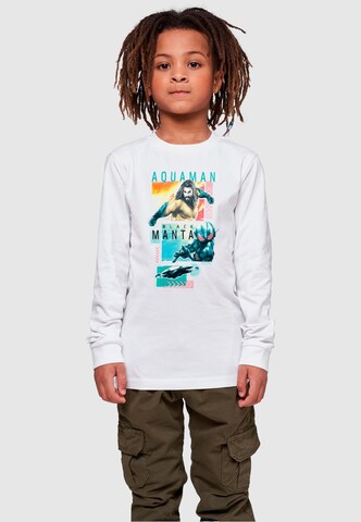 T-Shirt 'Aquaman - Character Tiles' ABSOLUTE CULT en blanc : devant