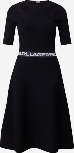 Rochie tricotat Karl Lagerfeld pe negru / alb, Vizualizare produs