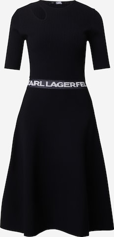 Robes en maille Karl Lagerfeld en noir : devant