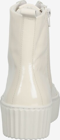 GABOR Lace-Up Ankle Boots in White