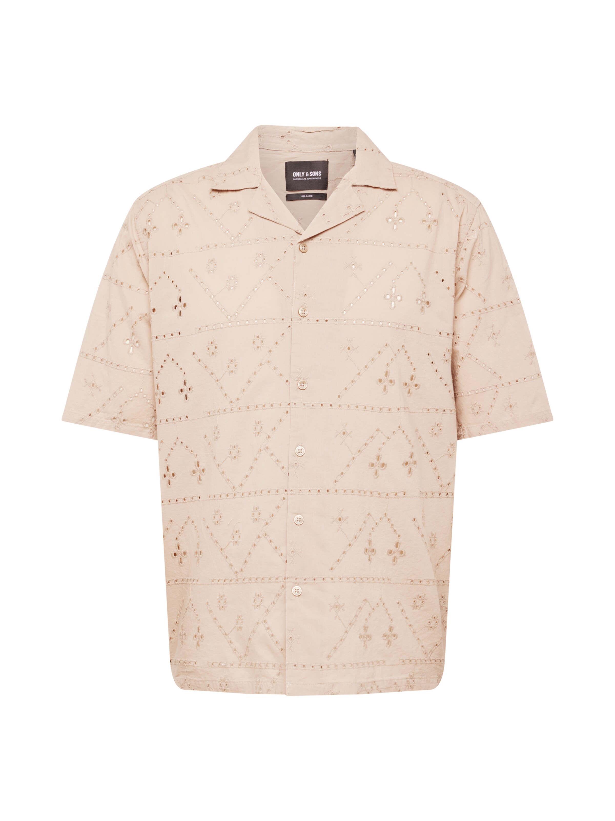 Only & Sons - Camisa 'ARON' em bege: frente