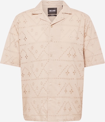 Only & Sons - Camisa 'ARON' em bege: frente