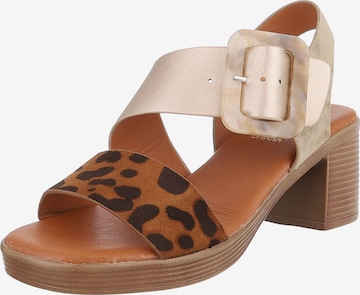 Ital-Design Sandale in Braun: Vorderseite