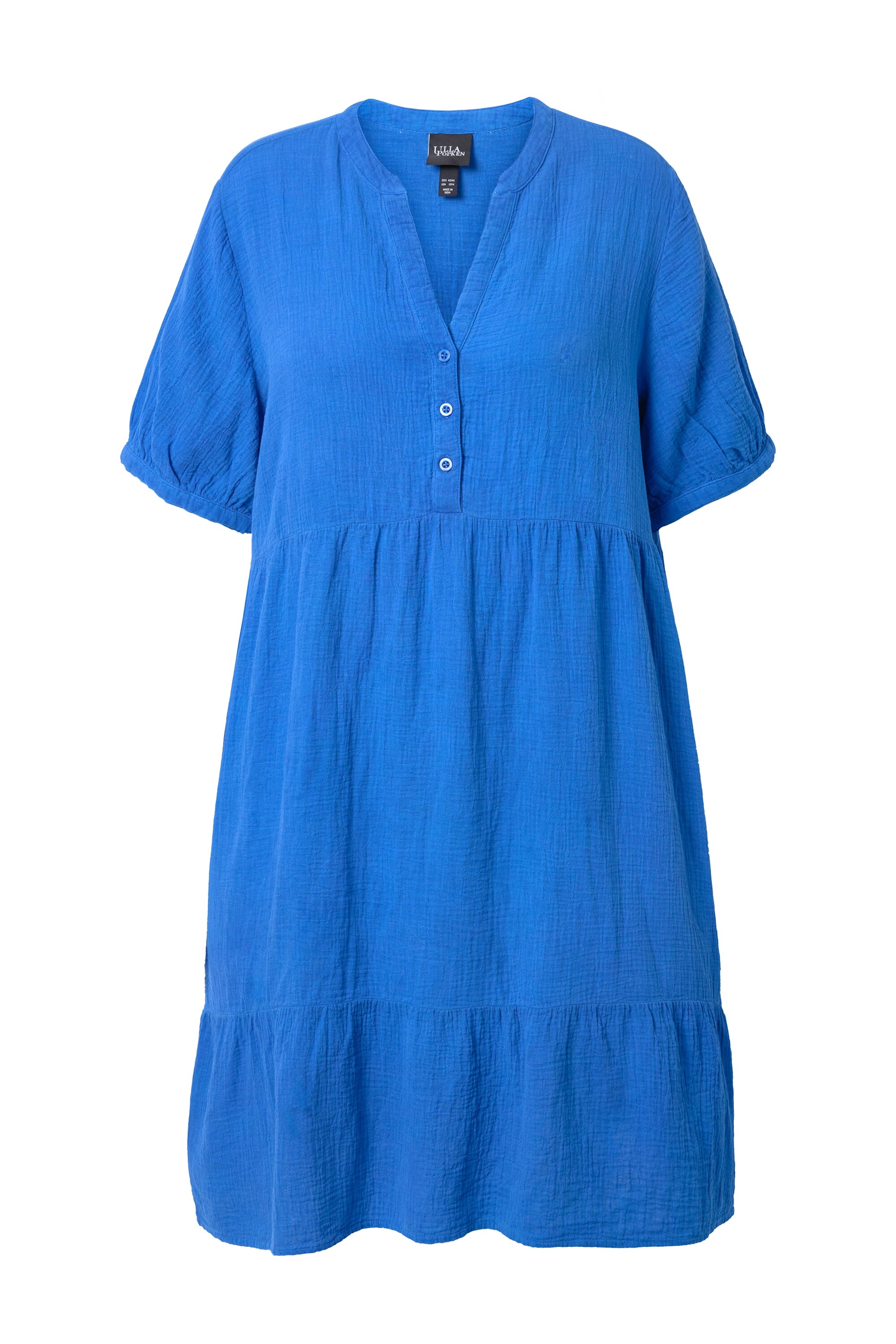 Ulla Popken Košilové šaty – modrá: přední strana