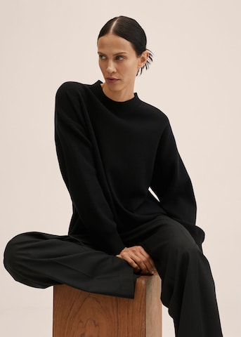 MANGO Sweater 'Lotus' in Black