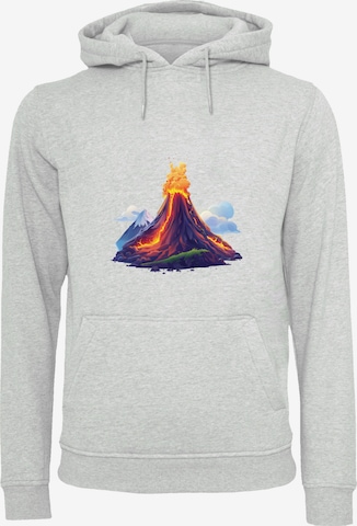 F4NT4STIC Sweatshirt 'Vulkanausbruch' in Grijs: voorkant