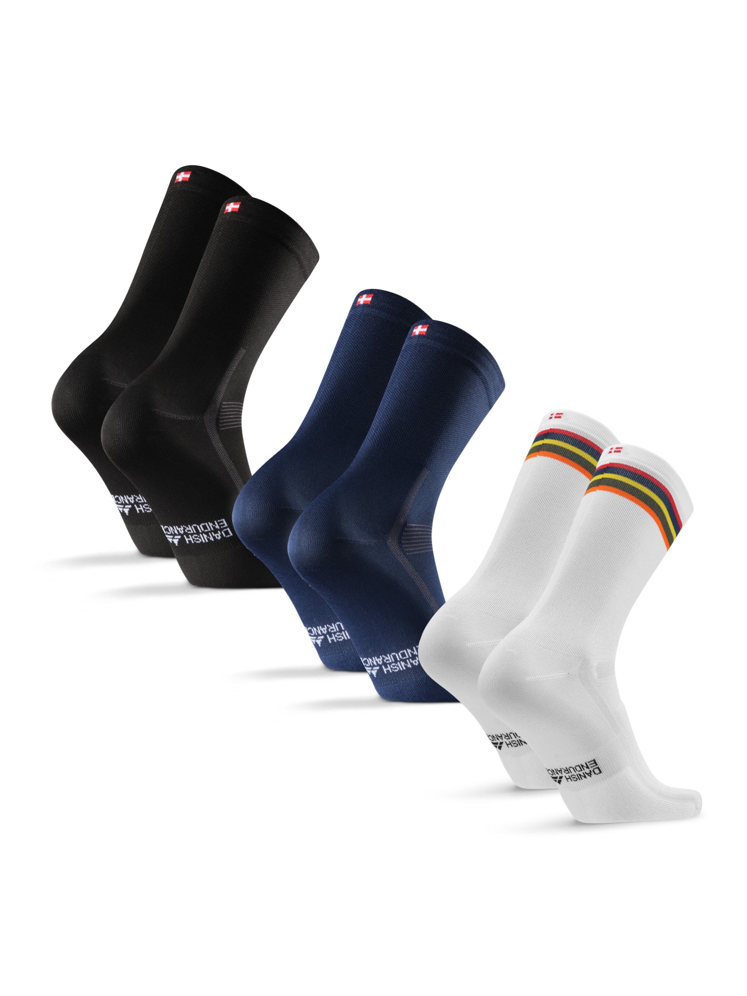 DANISH ENDURANCE Sports socks 'Aero Cycling Crew' in Mixed colours