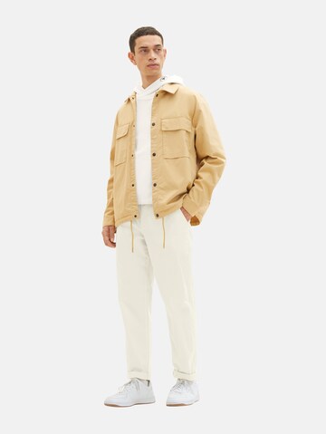 TOM TAILOR Tapered Chinobyxa i beige