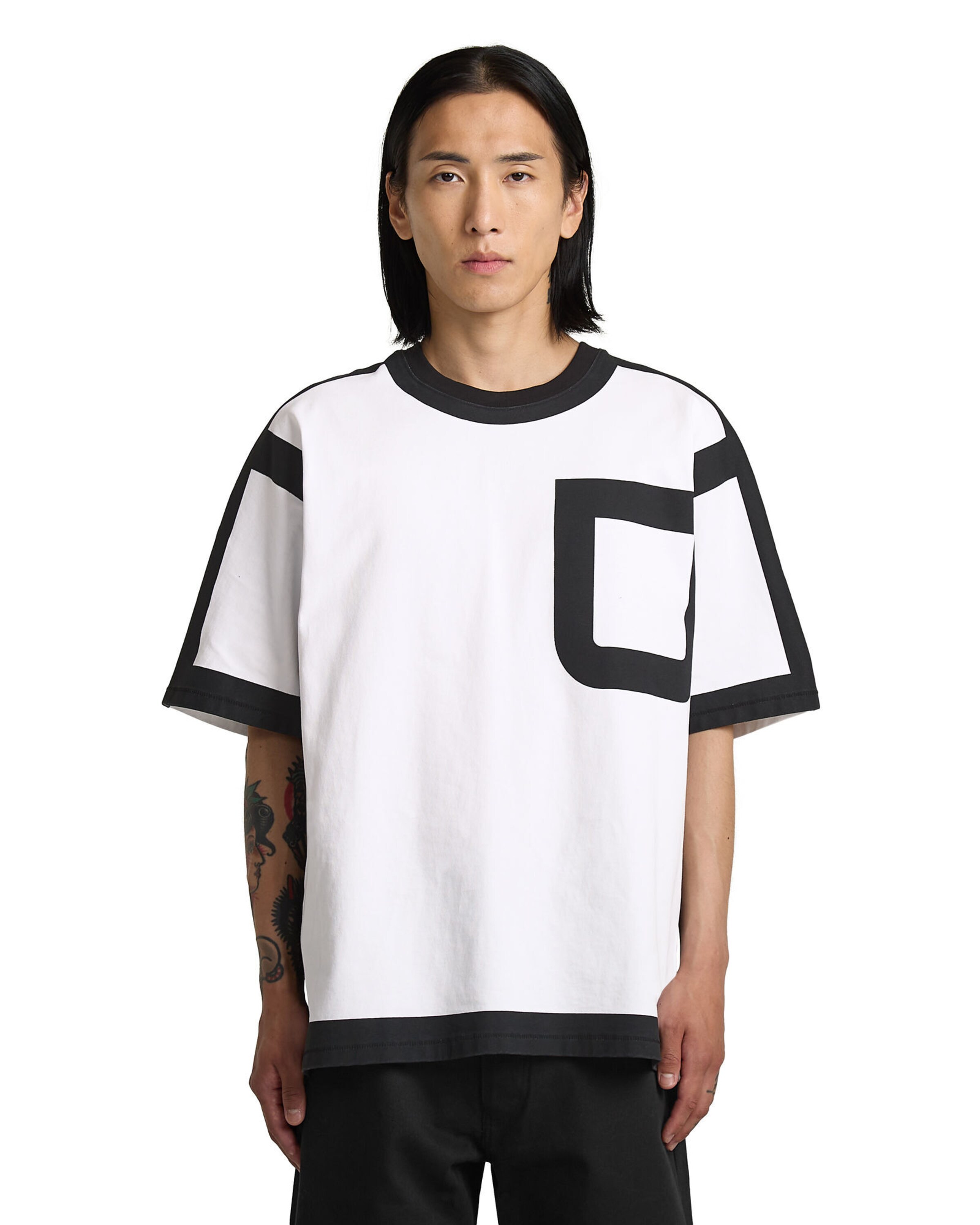 G-STAR Shirt 'Marc Newson Oversized ' in Wit: voorkant
