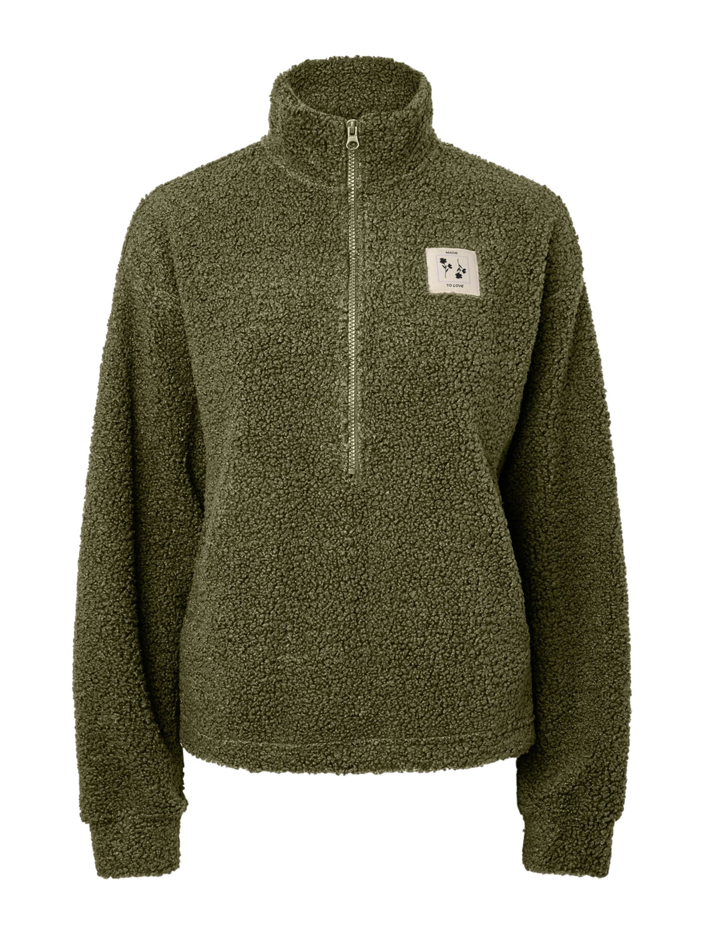 Veste en polaire 'PCKATTY' PIECES en vert : devant