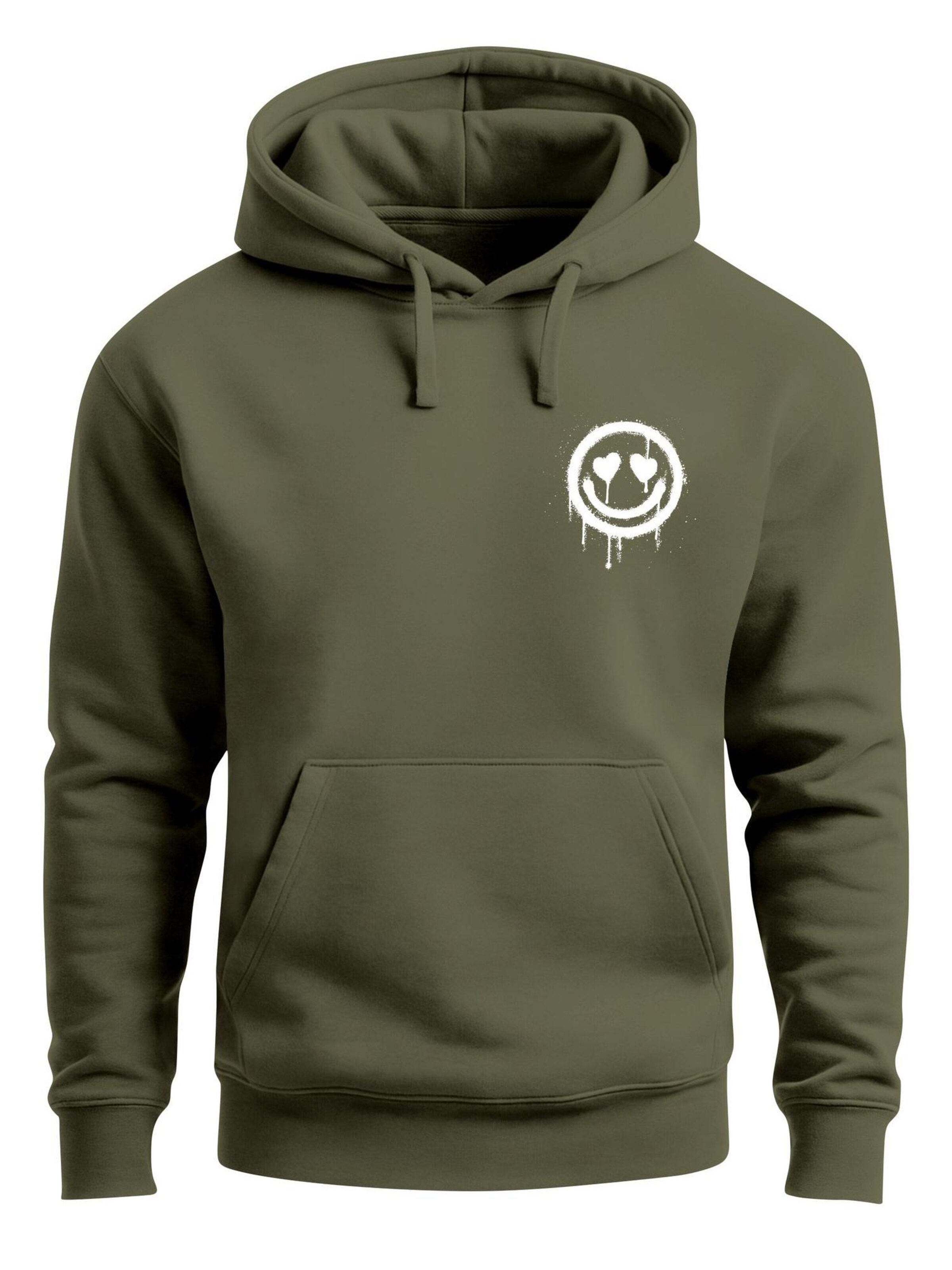 Neverless Sweatshirt 'Smile' in Green: front