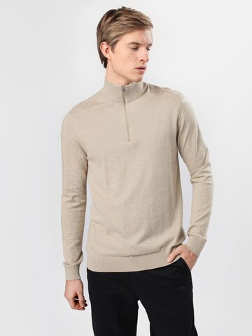 SELECTED HOMME Pullover 'Berg' in Beige: Vorderseite