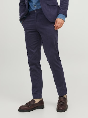JACK & JONES Normální Kalhoty s puky – modrá: přední strana