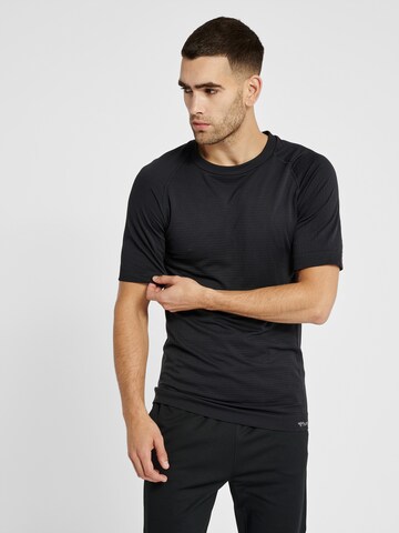Hummel Sportshirt 'Stroke' in Schwarz: Vorderseite