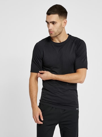 T-Shirt fonctionnel 'Stroke' Hummel en noir : devant