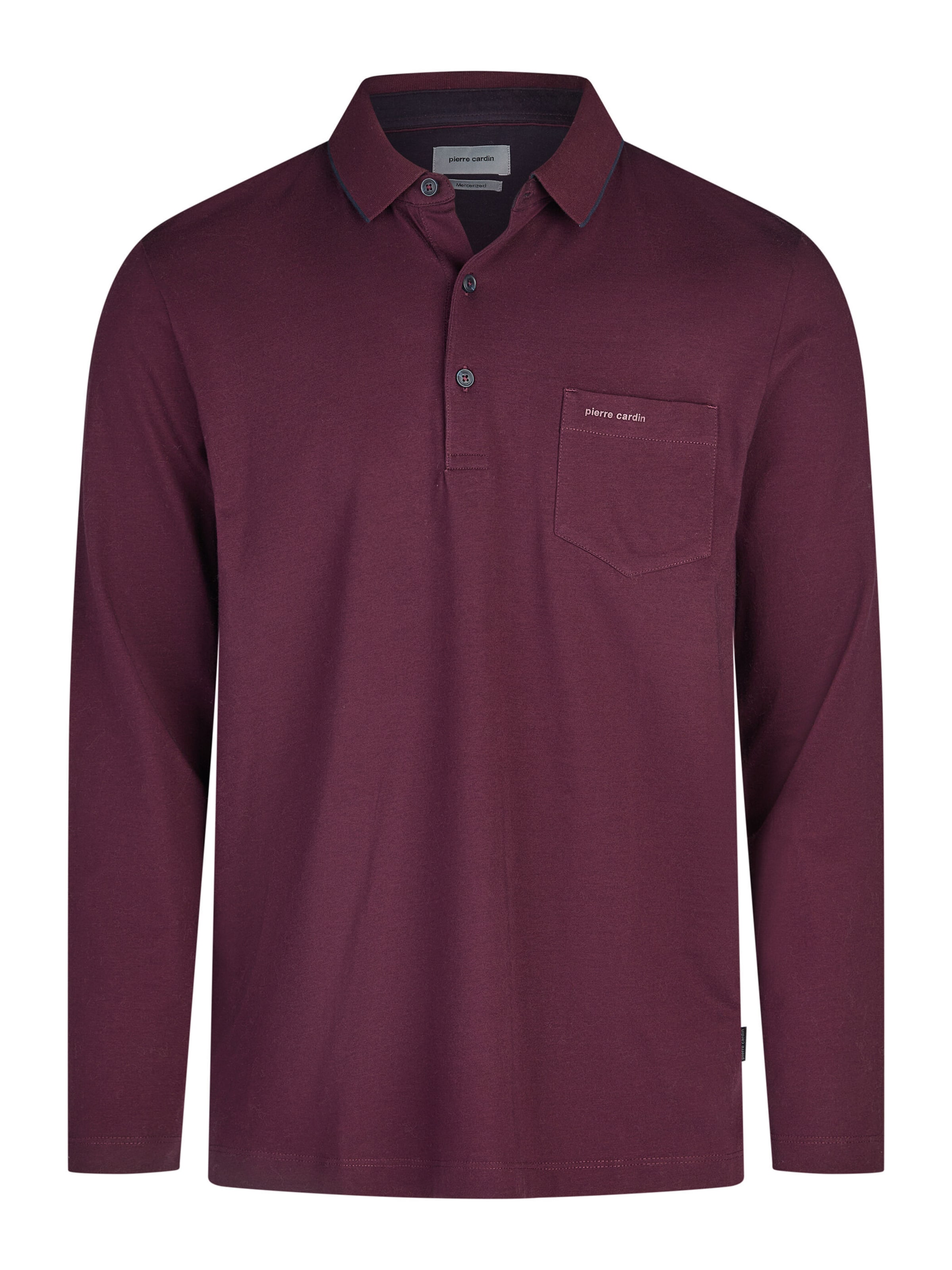 PIERRE CARDIN Poloshirt in weinrot, Produktansicht