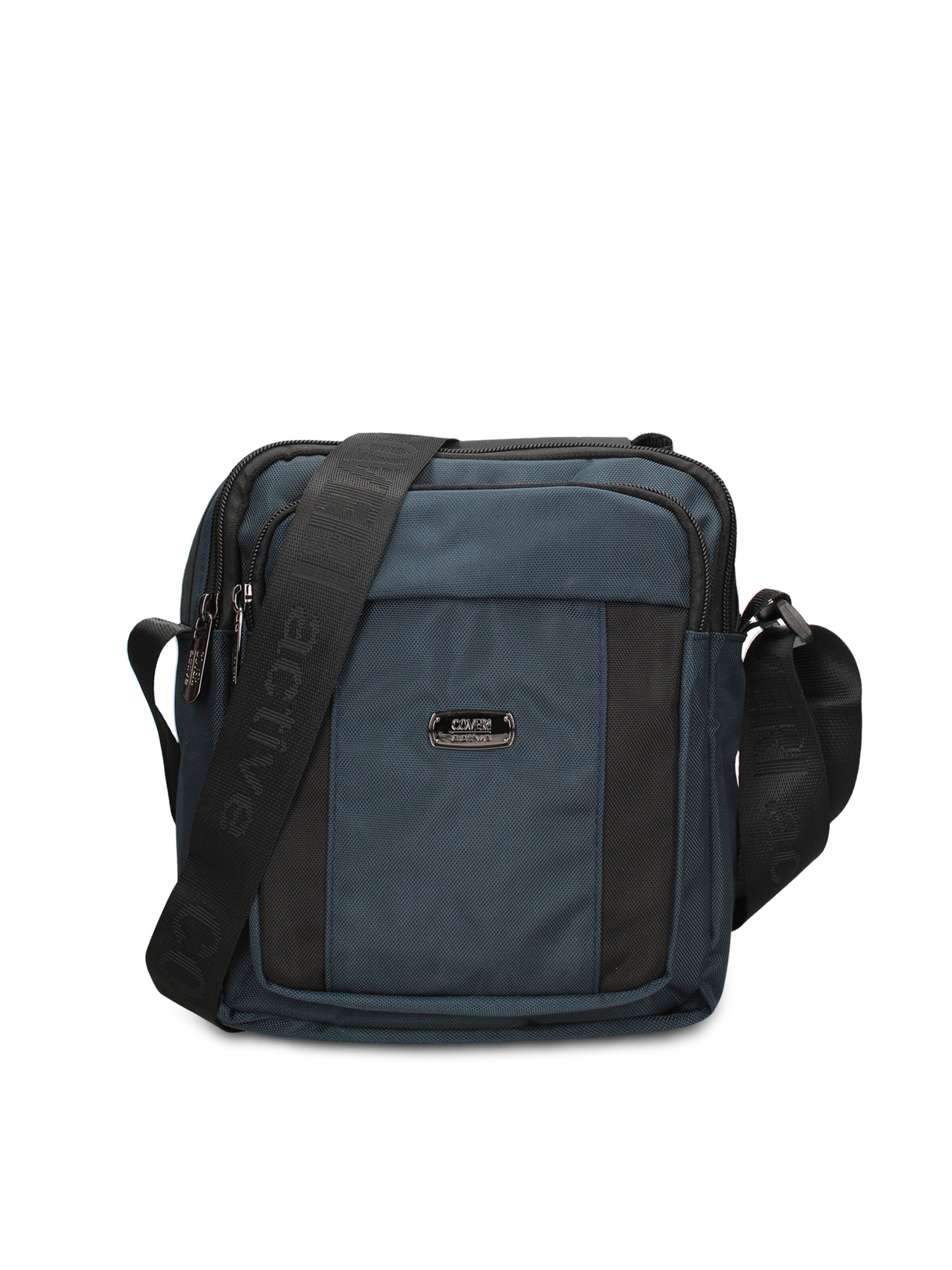 Borsa a tracolla 'Borsa a Tracolla Uomo Vegan Leather con Zip' di Coveri Collection in blu