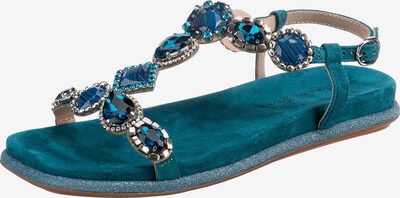 Alma En Pena Riemchensandalen in blau / dunkelblau / transparent, Produktansicht