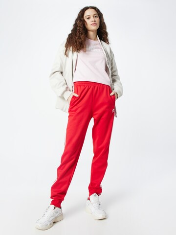 ADIDAS ORIGINALS Tapered Pants 'Adicolor Classics Cuffed' in Red