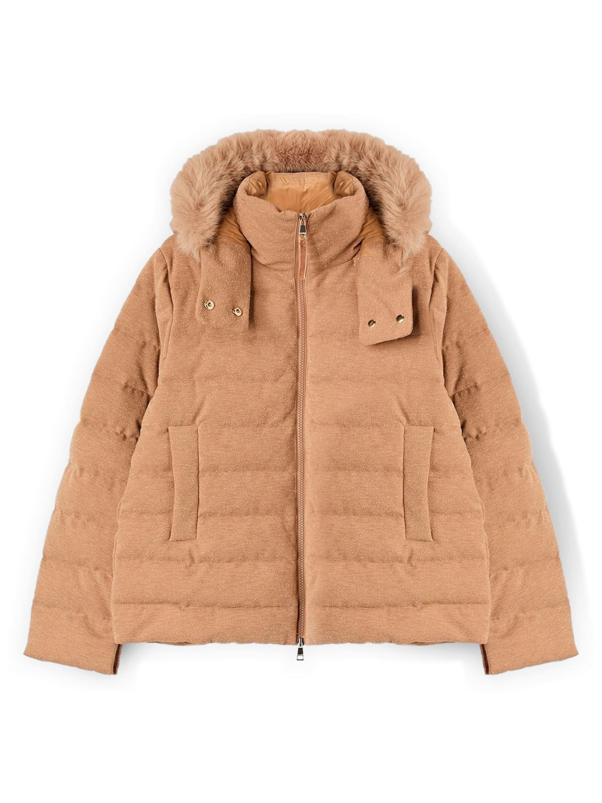 MOTIVI Winterjas in Beige: voorkant