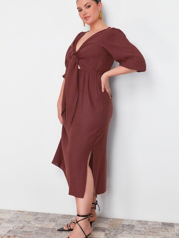 Robe d’été Trendyol Curve en marron