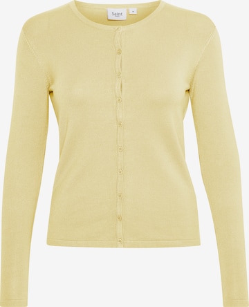 SAINT TROPEZ Knit Cardigan 'Mila' in Yellow: front