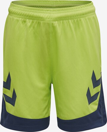 Hummel Regular Workout Pants 'Lead' in Green: front