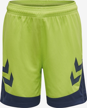 Regular Pantalon de sport 'Lead' Hummel en vert : devant