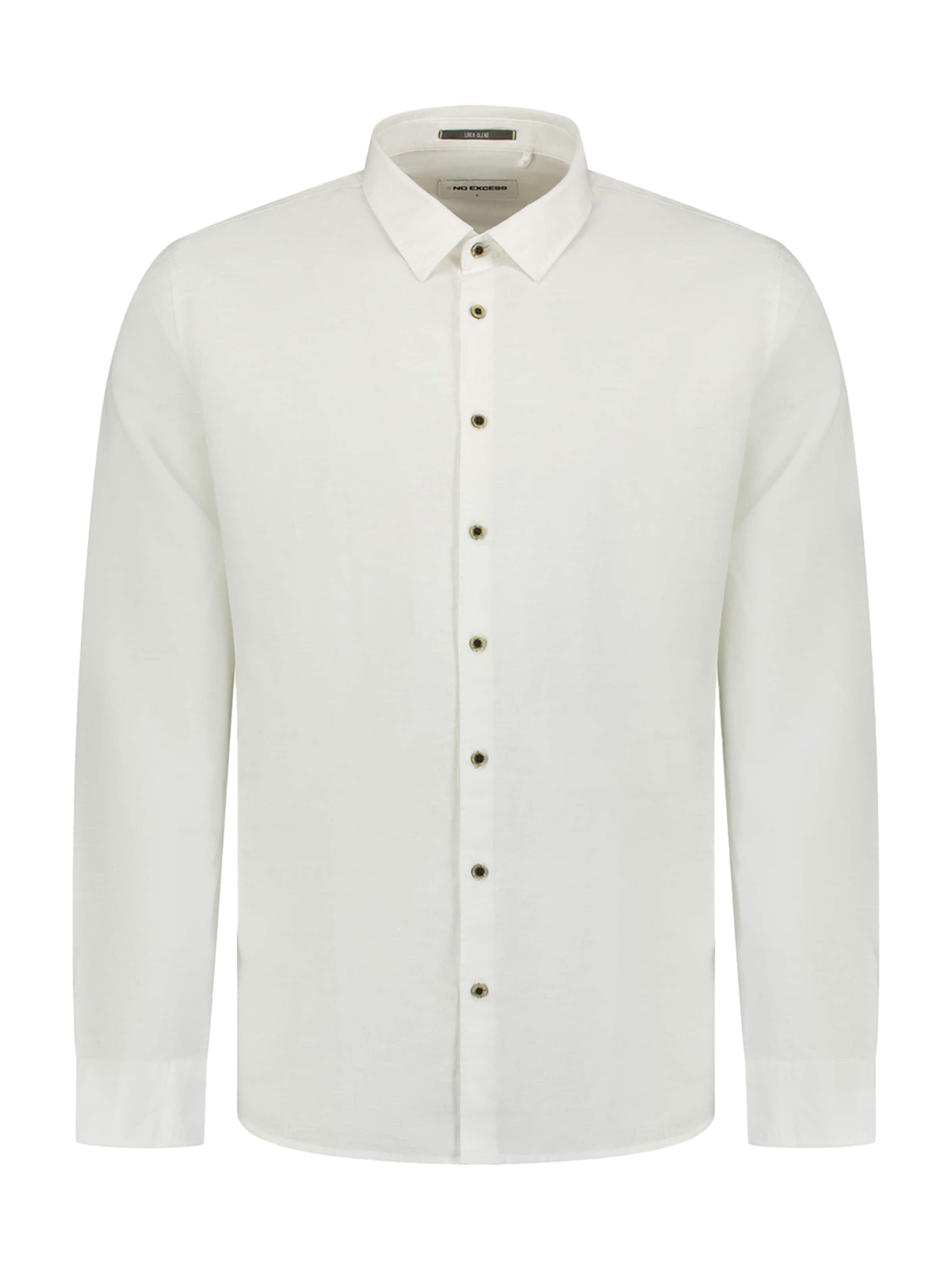 No Excess Regular Fit Skjorte i hvid: forside