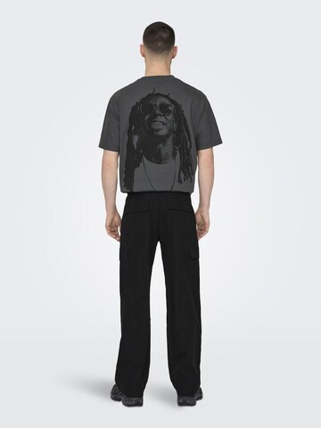 Only & Sons Loose fit Cargo trousers 'HECTOR' in Black