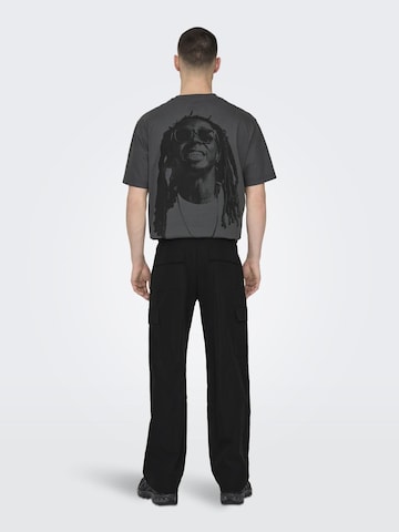Only & Sons Loose fit Cargo Pants 'HECTOR' in Black
