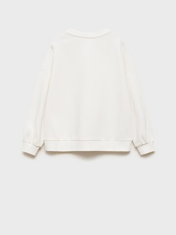 MANGO KIDS Sweatshirt 'PEARLS' i hvid