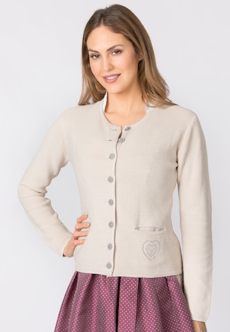 STOCKERPOINT Knitted costume cardigan 'Malou' in Beige: front