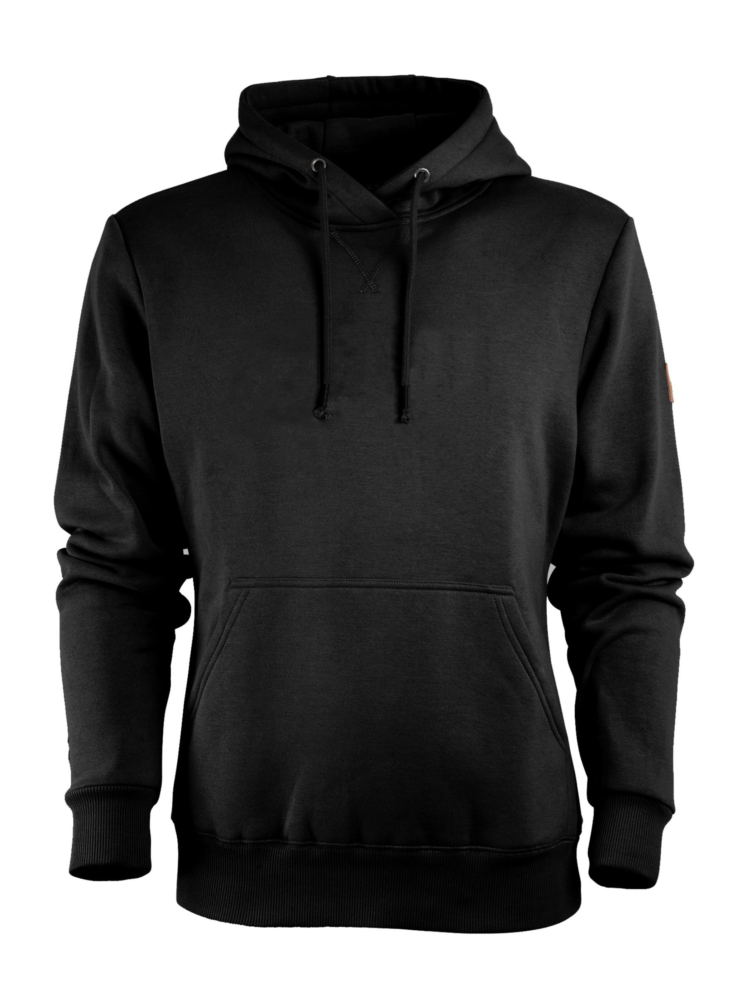 FORSBERG Sweatshirt 'einfarbiger Hoodie' in Black: front