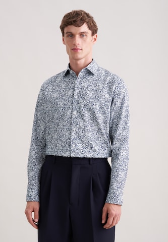 Coupe slim Chemise business 'Classic Essentials' SEIDENSTICKER en bleu : devant