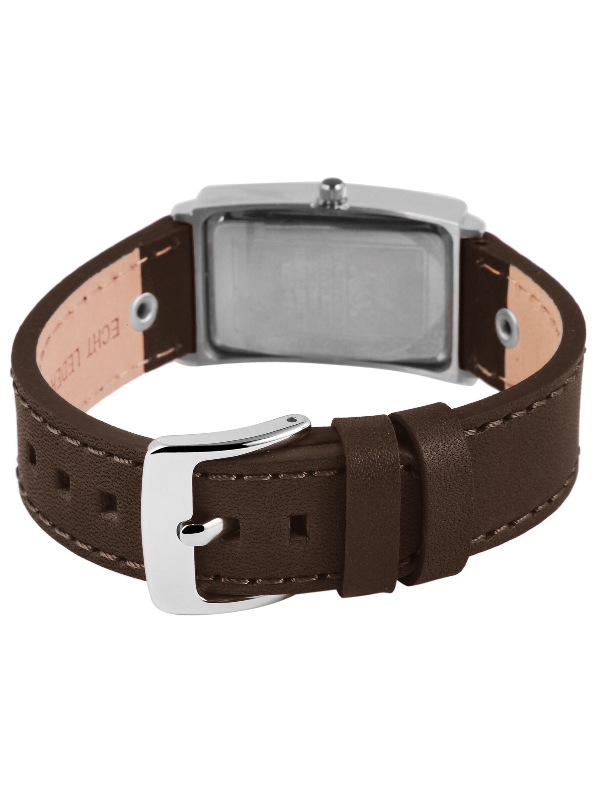 JUST Analog Watch 'silberfarbig, 5 ATM' in Brown