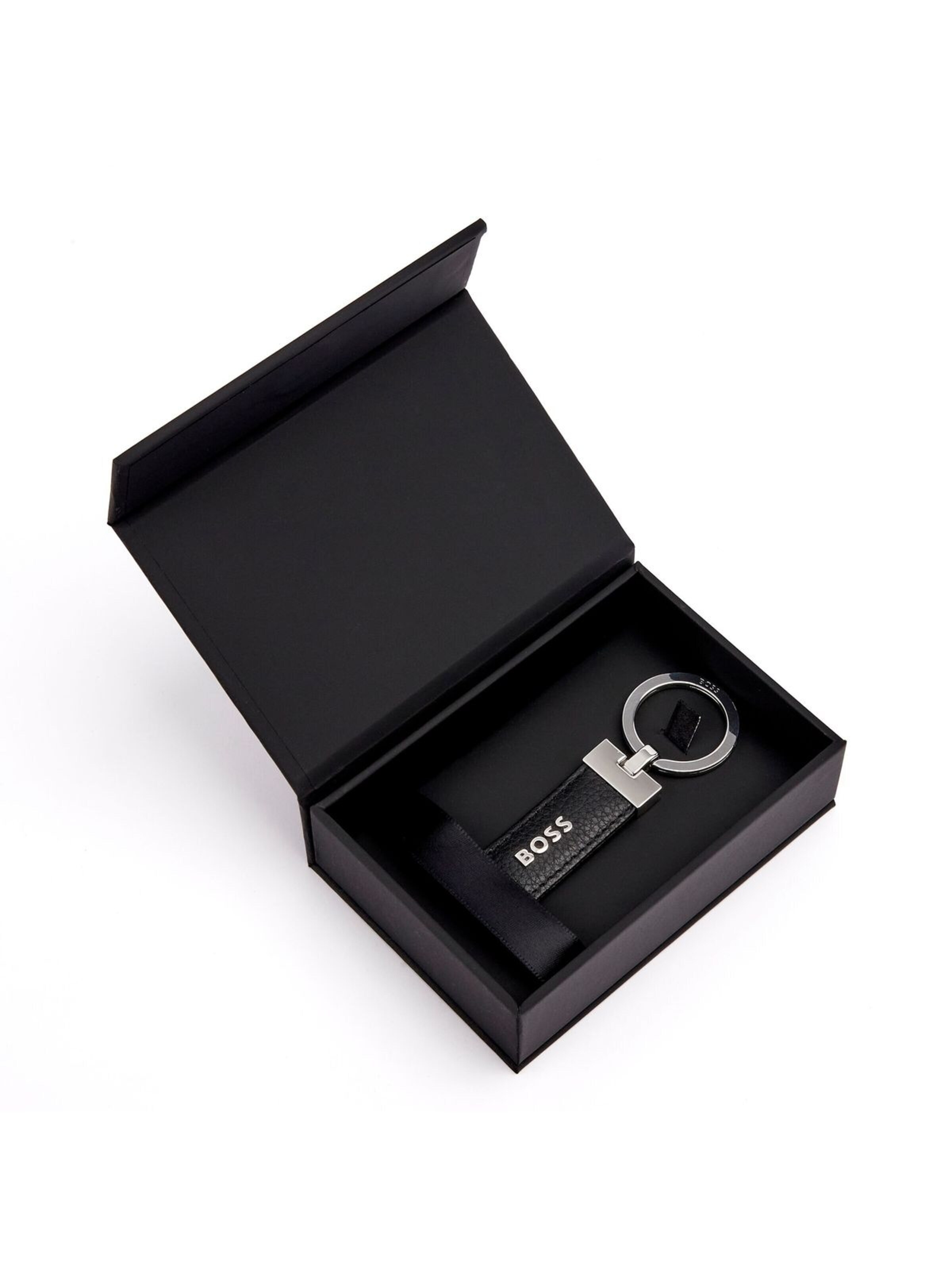 BOSS Key Ring 'Key ring Classic Grained' in Silver