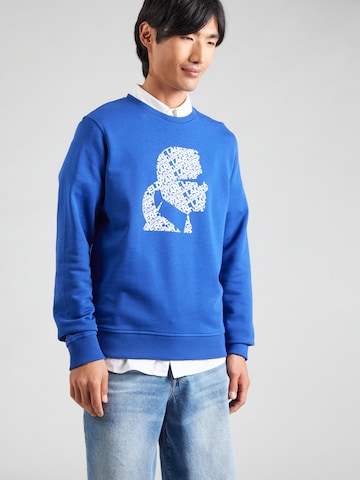 Sweat-shirt Karl Lagerfeld en bleu : devant