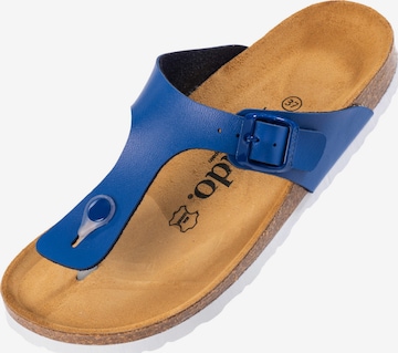 Palado T-bar sandals 'Palado Kos Matt' in Blue: front