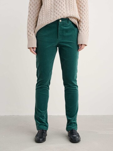 Regular Pantalon 'Lamledra' Seasalt Cornwall en vert : devant