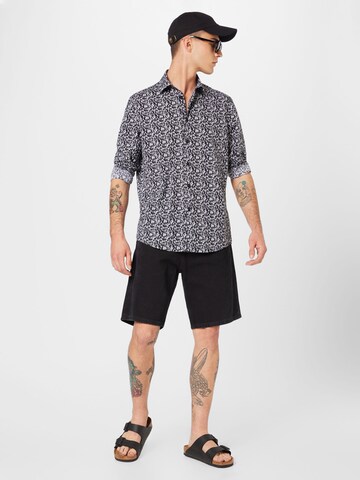 DRYKORN Regular fit Button Up Shirt 'RAMIS' in Black