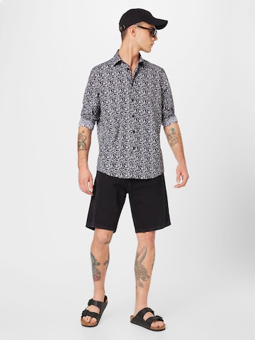 DRYKORN Regular fit Button Up Shirt 'RAMIS' in Black