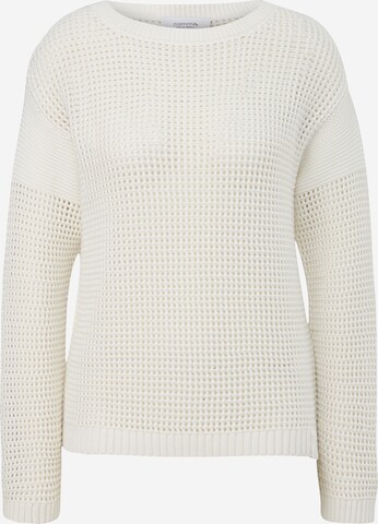 Pullover di comma casual identity in bianco: frontale