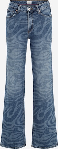 QS Wide leg Jeans in Blauw: voorkant