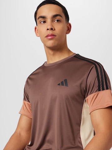 T-Shirt fonctionnel ADIDAS PERFORMANCE en marron