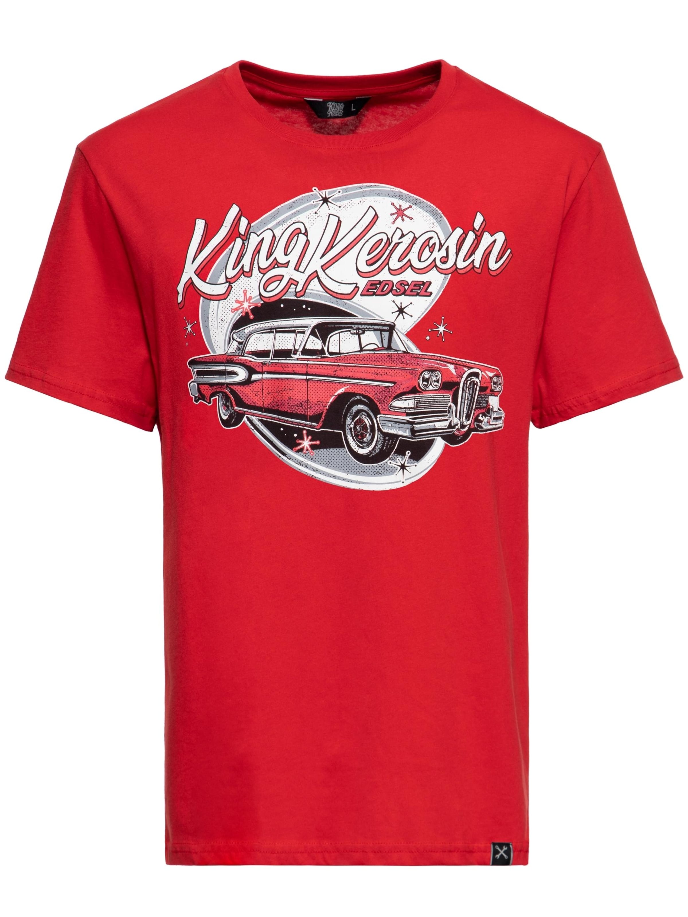 King Kerosin Shirt 'Edsel' in Red: front